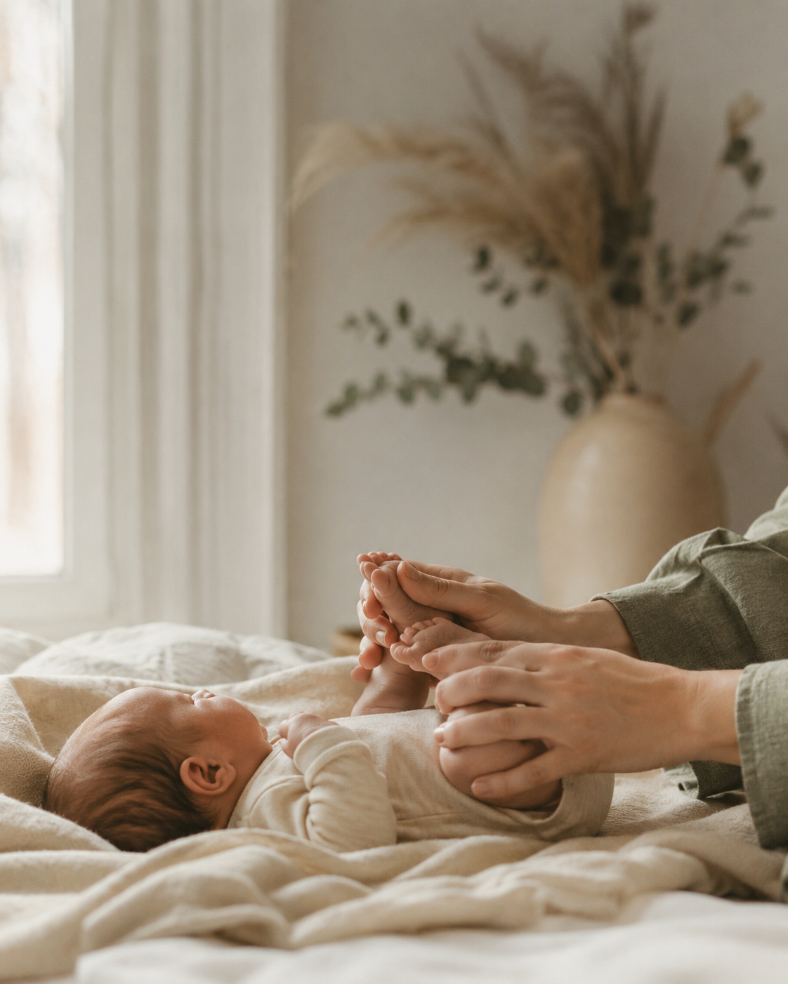 Babymassage Kurs eluki Leipzig – sanfte Berührung zwischen Eltern und Baby